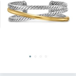 David Yurman Silver and Gold Cable Bracelet